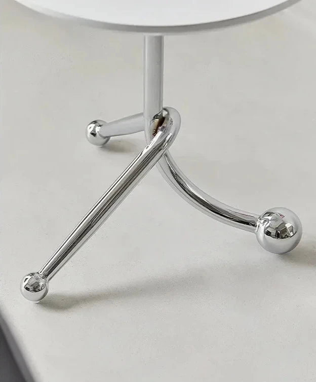 Twisted Stainless Steel Vintage Round Side Table