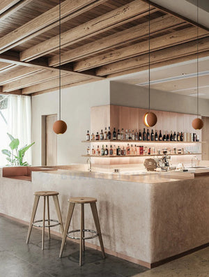 Carl Lighting Cement Moon & Planet Ball Ceiling Light