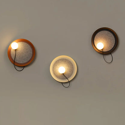 Oriental Plate With Bulb Wall Fixture