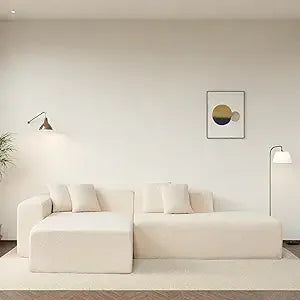 Melloa Cucio L-Shape Modular Compressed Cloud Sectional Sofa