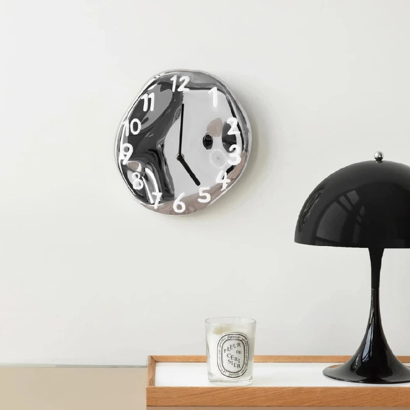 Chrome Electroplated Ceramic Wall Clock