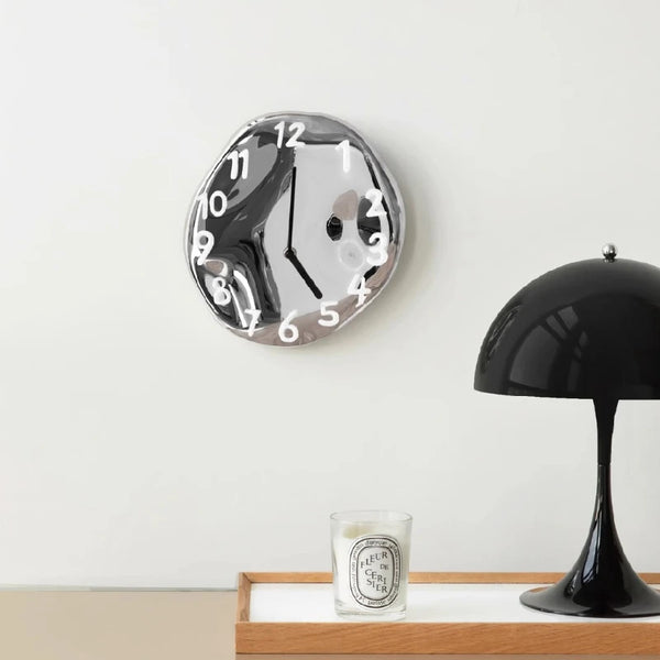 Chrome Electroplated Ceramic Wall Clock