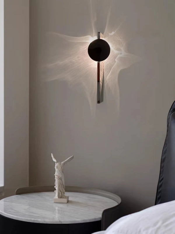 Applique murale à effet de lumière diffuse en acier inoxydable chromé