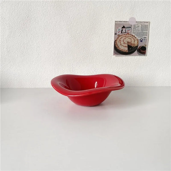 Irregular Wave Ceramic Snack Bowl