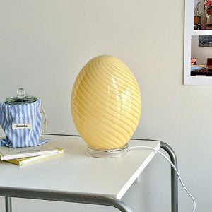 Egg Glass Retro Table Lamp