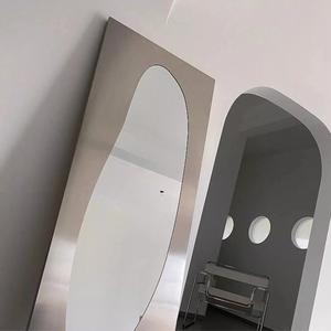 Studio Lima Stainless Steel Floor Wall Mirror