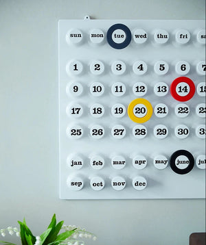 Retro Ring A Date Wall Mounted Calendar