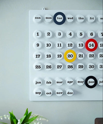 Retro Ring A Date Wall Mounted Calendar