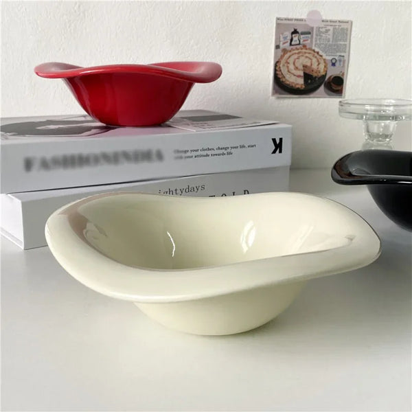 Irregular Wave Ceramic Snack Bowl