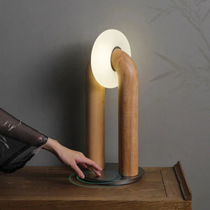 Oriental Vintage Solid Wood Dimmable Table Lamp