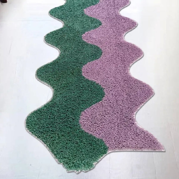 Mono Design Long Color Wave Rug
