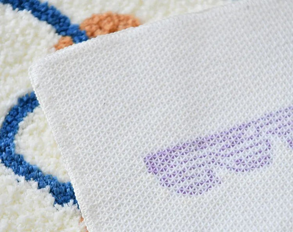 Geometric Modern Art Fluffy Hand-Crafted Rug