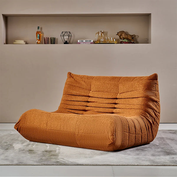 Teddy Velvet Foam Two-Seater Sofa