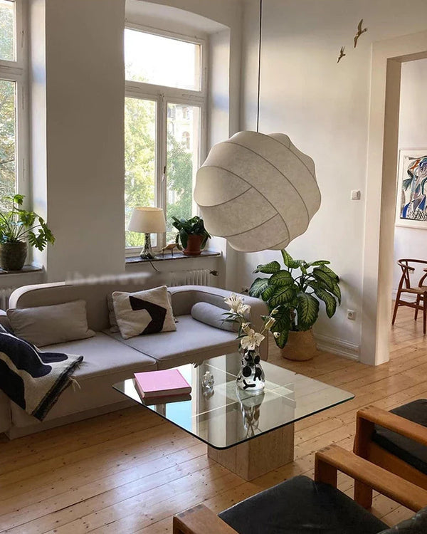 Japanese Silk Fabric Pendant Ceiling Lights