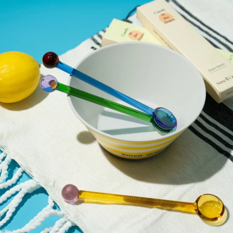Colored Glass Mixing Spoon