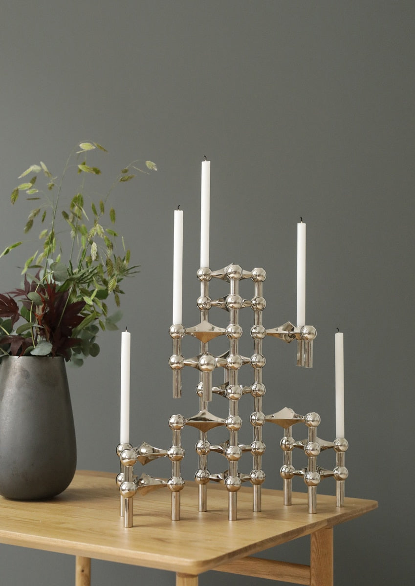 Molecular Structure Stainless Steel Candle Holder