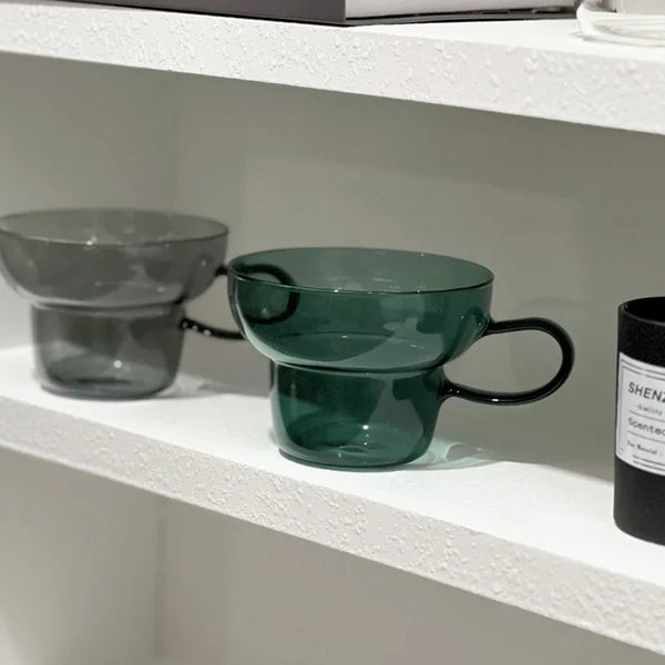 Transparent Colored Glass Retro Mug