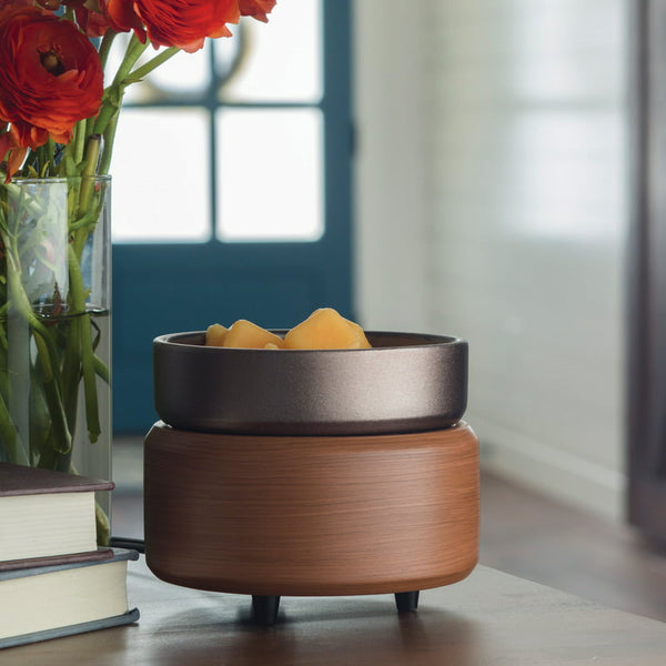 Walnut Candle Fragrance Warmer Stand