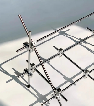 Studio Lima Stainless Steel Record Display Stand Rack