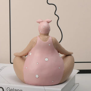 Yoga Fat Lady Sculpture Ornament