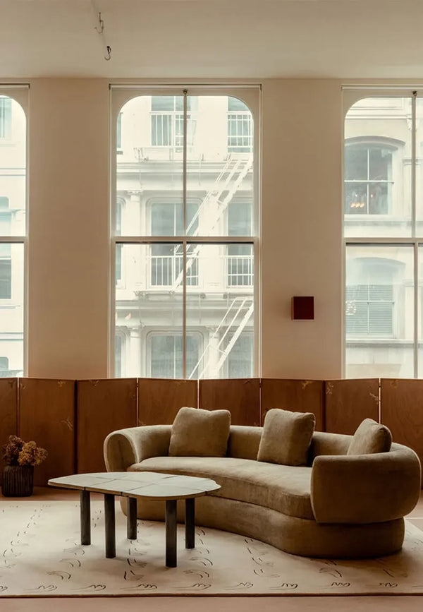 French Retro Abstract Stripe Carpet Rug