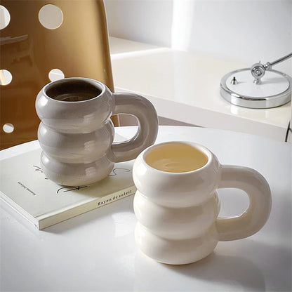 Embossed Donut Ceramic Mug