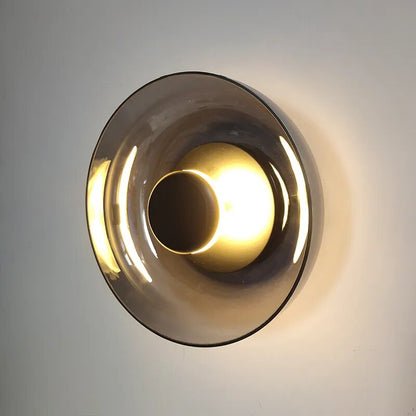 Glass Bowl Hanging Wall Fixture Lamp