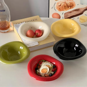 Irregular Wave Ceramic Snack Bowl