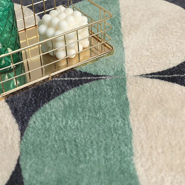 Bauhaus Circle Vintage Pattern Area Carpet Rug
