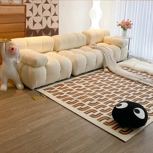 Retro Mid-Century French Modern Pattern Area Carpet Rug