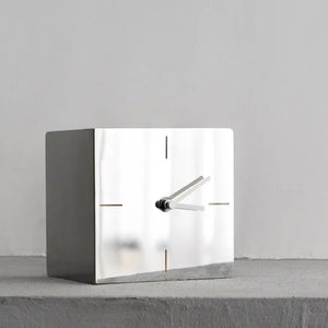 Studio Lima Stainless Steel Plate Table Clock