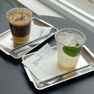 Stainless Steel Serving Plate For Coffee & Snack