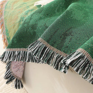 Grassland Sheep Tassel Throw Blanket