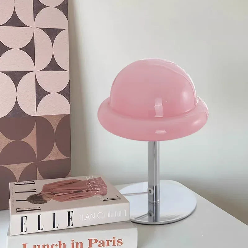 Macaron Mushroom Glass Retro-Contemporary Lamp