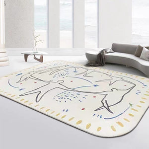 Tapis modernes de luxe abstraits et colorés avec graffitis