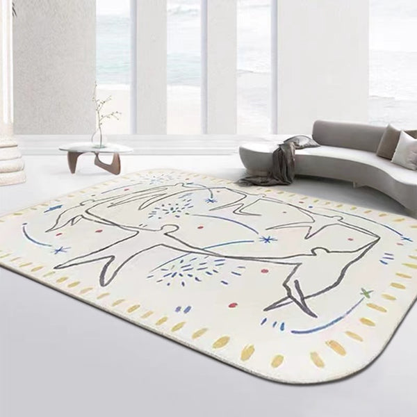 Tapis modernes de luxe abstraits et colorés avec graffitis