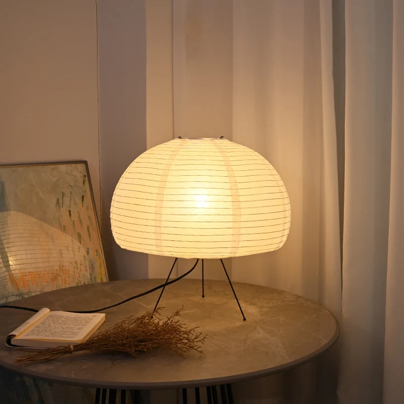 Yū Tokyo Japanese Wabi-Sabi Style Rice Paper Dome Lamp