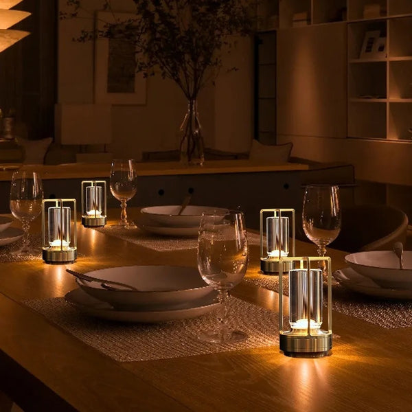 Retro Bar Style Dimming Metal LED Cordless Lamp