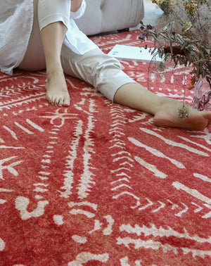 Bohemian Style Retro Washed Carpet Area Rug