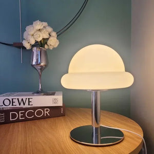Lampe rétro-contemporaine en verre en forme de champignon Macaron