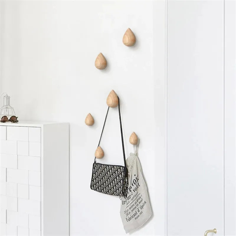 Natural Wood Rain Drop Hanger