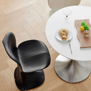Sillas de comedor de una sola pieza con diseño minimalista retro moderno