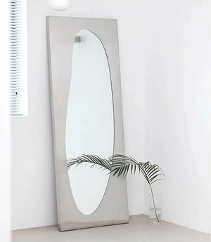 Studio Lima Stainless Steel Floor Wall Mirror