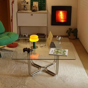 Studio Lima Stainless Steel Glass Coffee Table