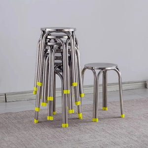 Studio Lima Stainless Steel Accent Round Stool