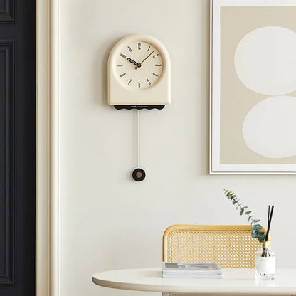 Modern Arch with Wavy Design Pendulum Clock