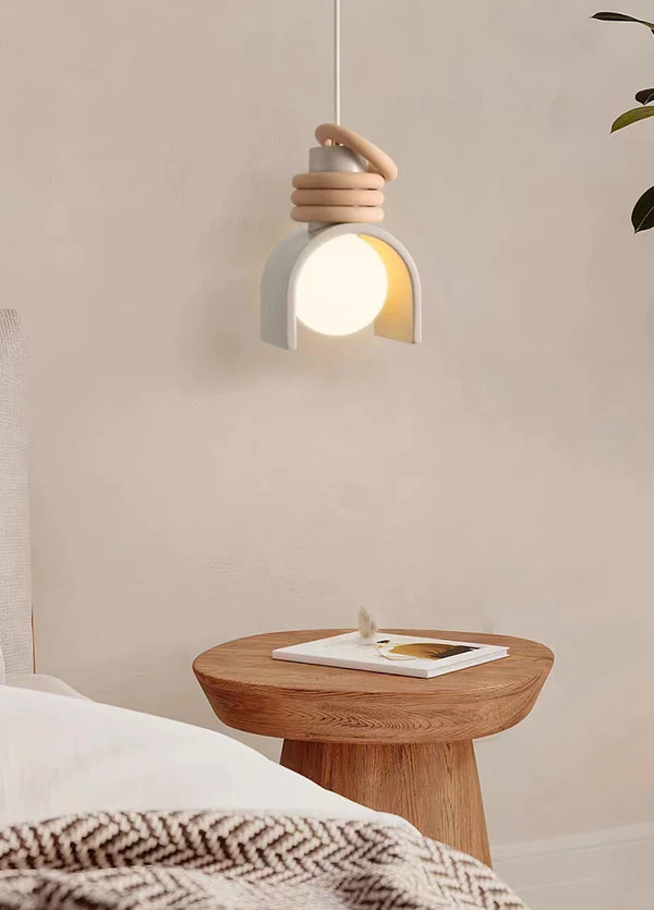 Lampe à suspension avec motif en caoutchouc