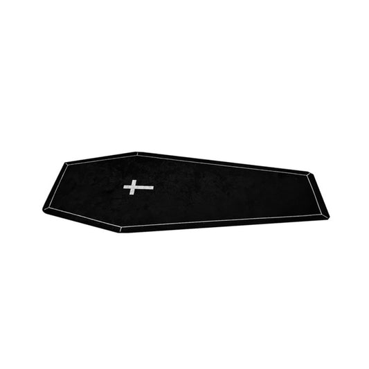 Cross Gothic Vampire Coffin & Skeleton Rug