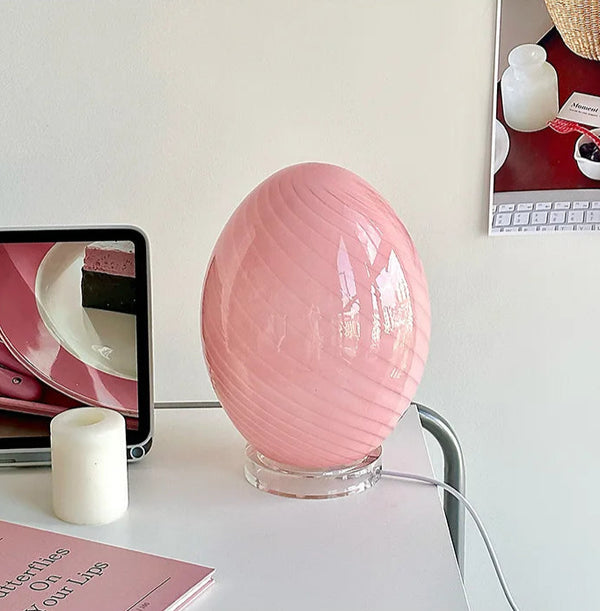 Egg Glass Retro Table Lamp