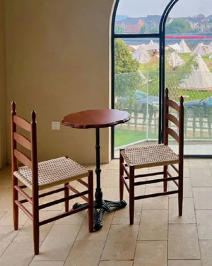 Yū Tokyo Vintage Japanese Solid Wood Rope Woven Chair